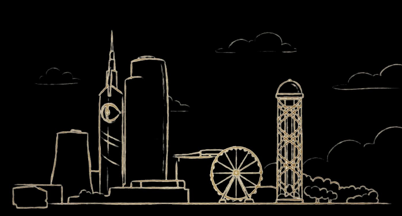 Batumi skyline silhouette